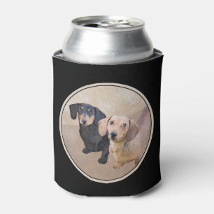 Dachshund (Smooth) Painting - Original Dog Art Can Cooler