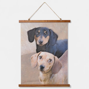 Dachshund (Smooth) Painting - Original Dog Art Hanging Tapestry
