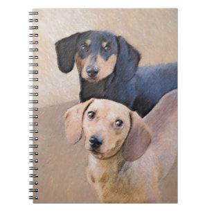 Dachshund (Smooth) Painting - Original Dog Art Notebook