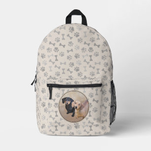 Dachshund (Smooth) Painting - Original Dog Art Printed Backpack