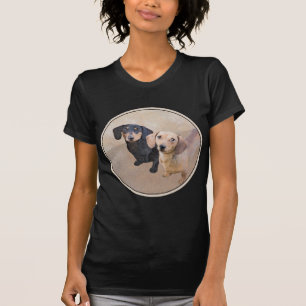 Dachshund (Smooth) Painting - Original Dog Art T-Shirt