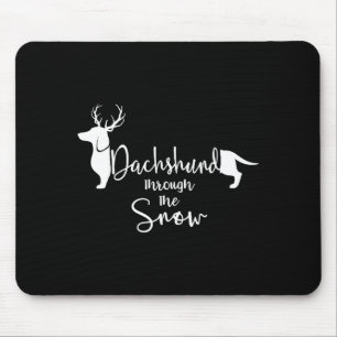 Dachshund Snow Cute Wiener Weiner Dog Owner Christ Mouse Pad