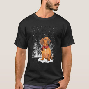 Dachshund Snow Scarf Dogs Xmas Christmas Dachshund T-Shirt