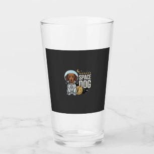 Dachshund Space Dog Astronaut Vector Glass