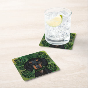 DACHSHUND            SQUARE PAPER COASTER