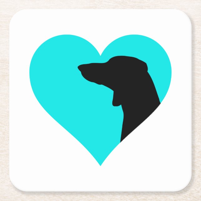 Dachshund   square paper coaster (Front)