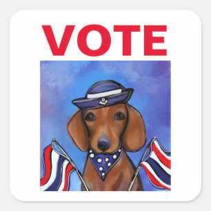 Dachshund square sticker