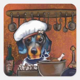 Dachshund square sticker