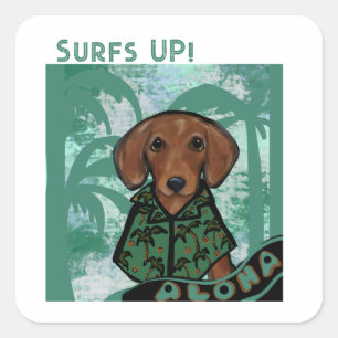Dachshund square sticker