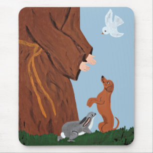 Dachshund & St. Francis Mousepad