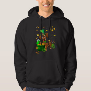 Dachshund St Patrick S Day Irish Clover Dog Lover Hoodie