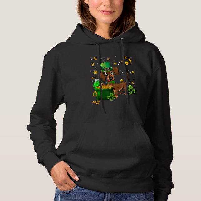 Dachshund St Patrick's Day Irish C    Dog   Hoodie (Front)