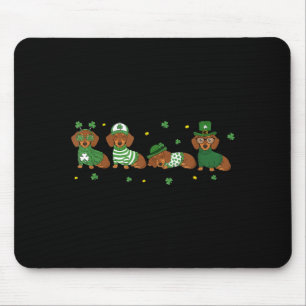 Dachshund st patricks day wiener dog lover  mouse pad