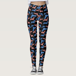 Dachshund Stars and Stripes Leggings