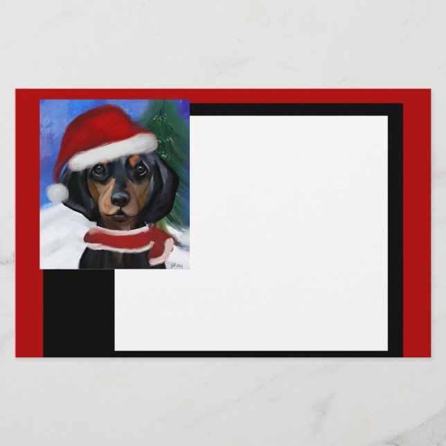 Dachshund  stationery (Front)