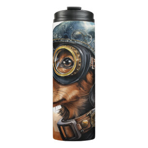 Dachshund Steampunk Dog Thermal Tumbler