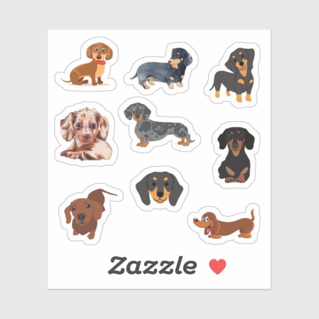 Dachshund Stickers (Sheet)