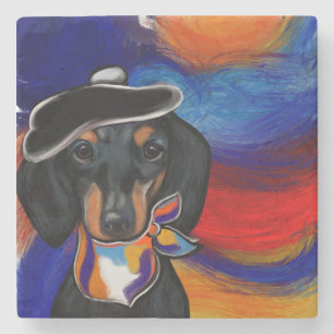 DACHSHUND STONE COASTER