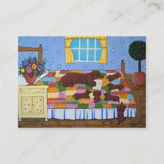 Dachshund Story Time Business Card