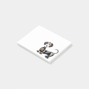 Dachshund Sugar Skull Post-it Notes