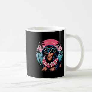 Dachshund Sunset Hawaii Summer Style Coffee Mug