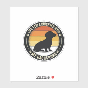 Dachshund Sunset Shirt Vintage Dog Lover Design_1