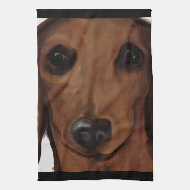 DACHSHUND                 TEA TOWEL (Vertical)
