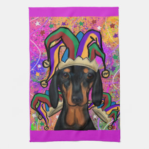Dachshund tea towel