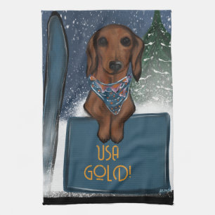 DACHSHUND  TEA TOWEL
