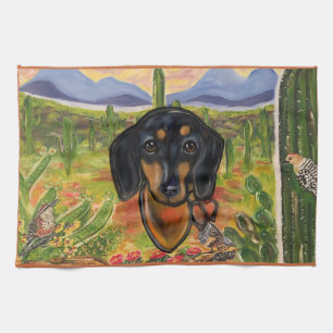 DACHSHUND TEA TOWEL