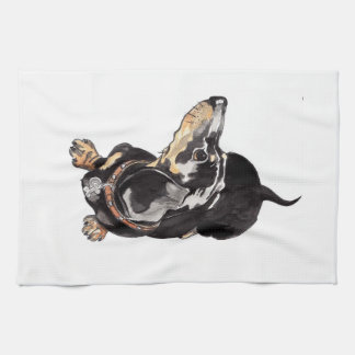 Dachshund tea towel. tea towel