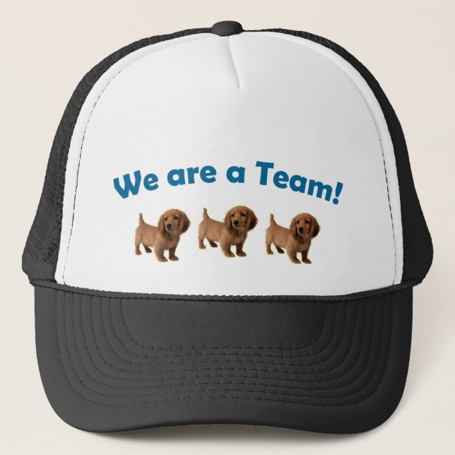 Dachshund Team Cap/ Hat (Blue) (Front)