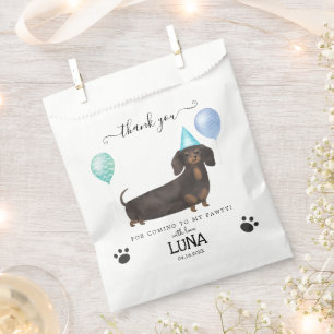 Dachshund Thank You Dog Treat Party Favour Bags