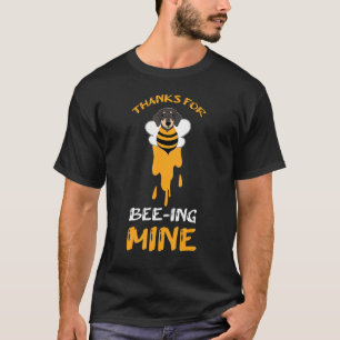 Dachshund Thanks For Beeing Mine Honey Married Bee T-Shirt