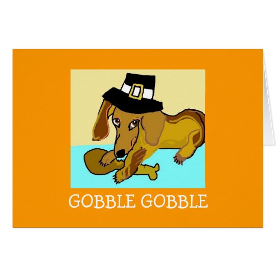 DACHSHUND THANKSGIVING CARD