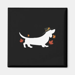 Dachshund Thanksgiving Pilgrim Fall  Magnet