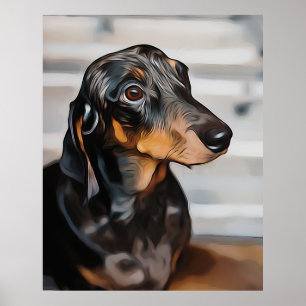 Dachshund The Marble Girl Poster