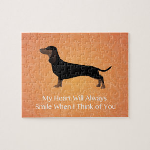 Dachshund - Thinking of You Design Jigsaw Puzzle