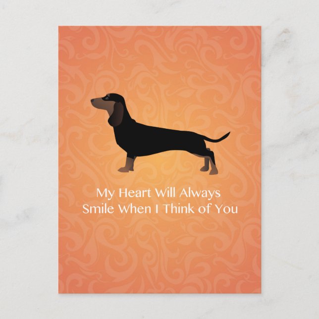 Dachshund - Thinking of You Design Postcard (Front)