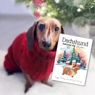 Dachshund Through The Snow Card
