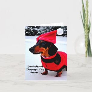 Dachshund Through The Snow.. Christmas Card