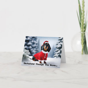 Dachshund Through The Snow... Christmas Card