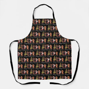 Dachshund Through The Snow Funny Christmas Dogs Apron