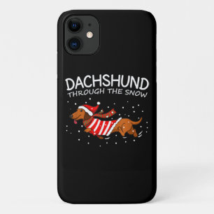 Dachshund Through The Snow Funny Dog Christmas iPhone 11 Case