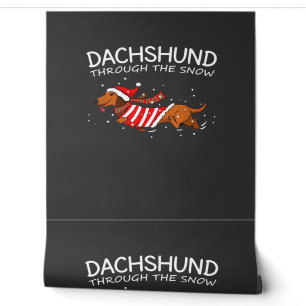 Dachshund Through The Snow Funny Dog Christmas Cla Wallpaper