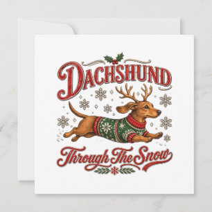 Dachshund Through the Snow Invitation