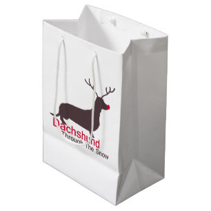 Dachshund Through The Snow Medium Gift Bag