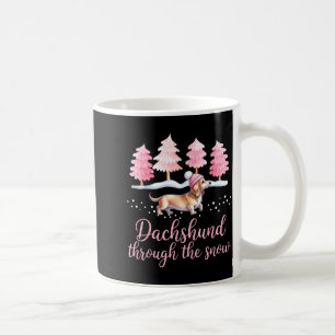 Dachshund Through The Snow Wiener Dog Christmas Coffee Mug