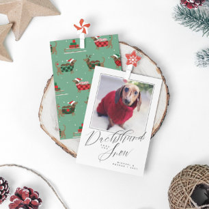 DACHSHUND THRU THE SNOW Add Your Photo