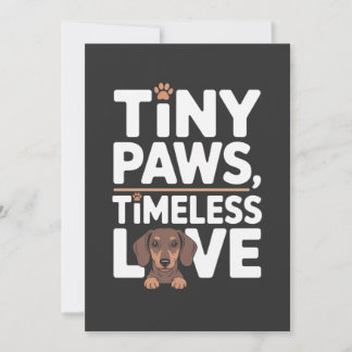 Dachshund Tiny Paws, Timeless Love Invitation